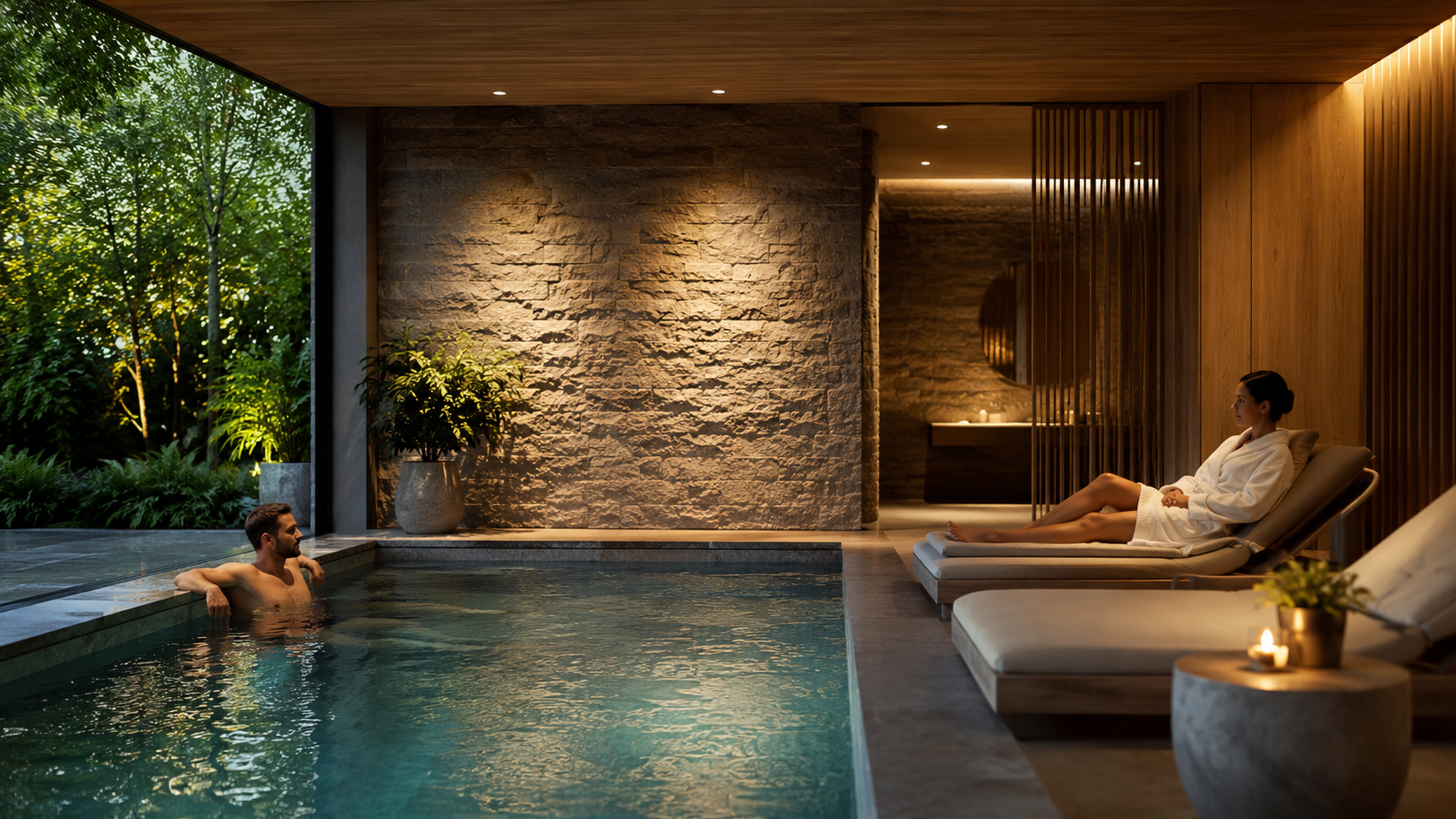 Pool heating system installed